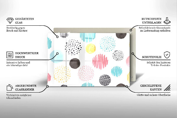 Zaščitna plošča za štedilnik Poslikane oblike