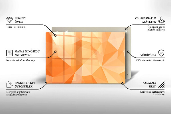 Zaščitna plošča za štedilnik Geometrijsko ozadje