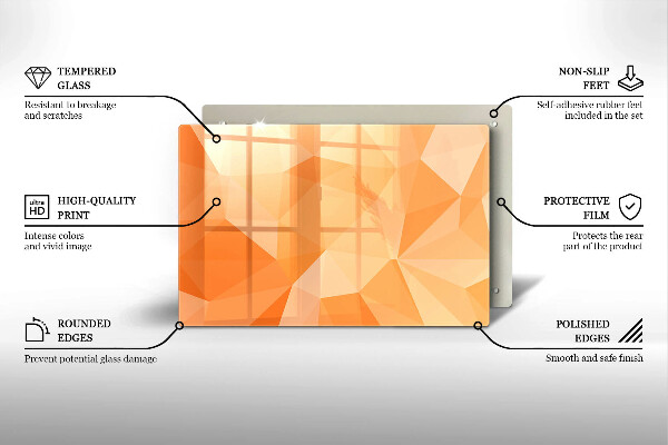 Zaščitna plošča za štedilnik Geometrijsko ozadje
