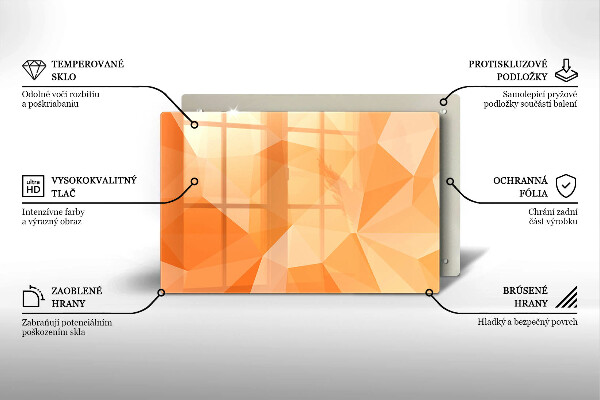 Zaščitna plošča za štedilnik Geometrijsko ozadje