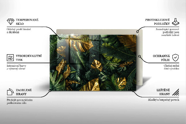 Zaščitna plošča za štedilnik Zlati listi monstere