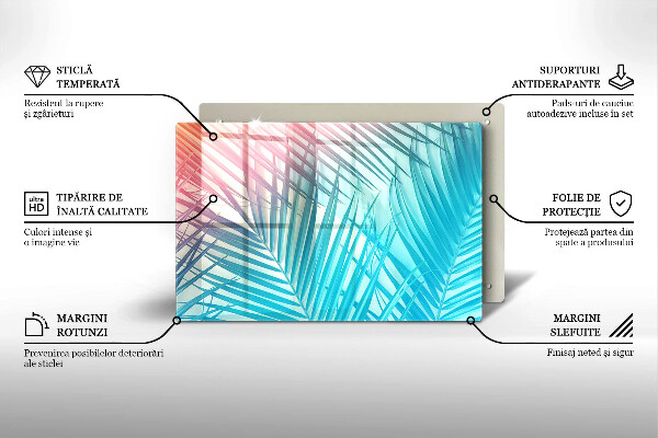 Zaščitna plošča za štedilnik Pastelni listi