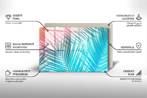 Zaščitna plošča za štedilnik Pastelni listi