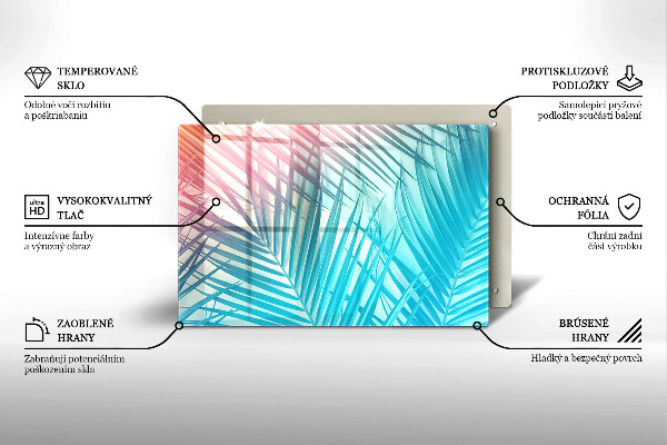 Zaščitna plošča za štedilnik Pastelni listi