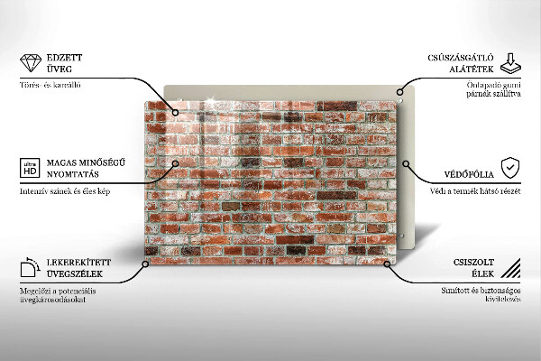 Zaščitna plošča za štedilnik Stara opečna stena