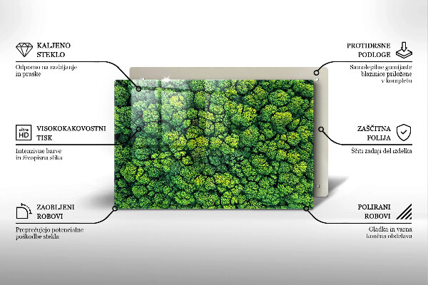Zaščitna steklena plošča za štedilnik Naravna rastlina mah