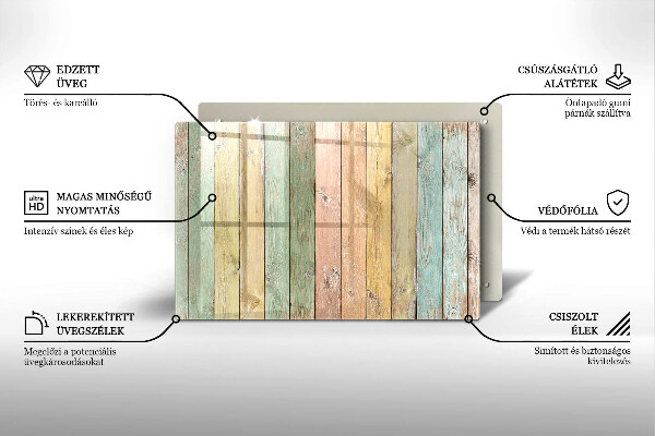 Zaščitna plošča za štedilnik Pisane vintage table