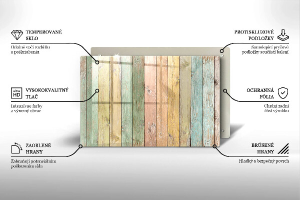 Zaščitna plošča za štedilnik Pisane vintage table