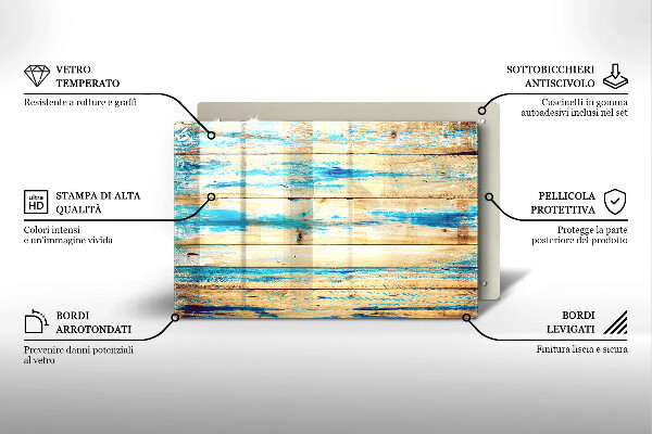 Zaščitna plošča za štedilnik Retro lesene plošče