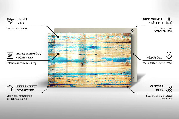 Zaščitna plošča za štedilnik Retro lesene plošče
