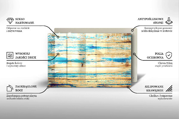 Zaščitna plošča za štedilnik Retro lesene plošče