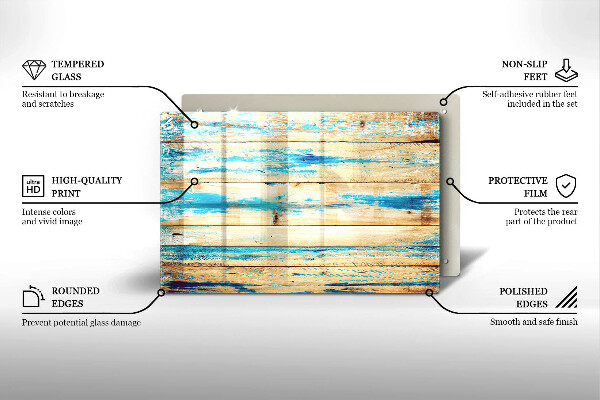 Zaščitna plošča za štedilnik Retro lesene plošče