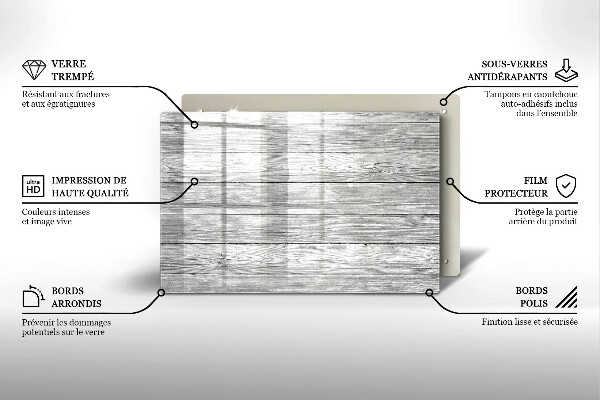 Zaščitna plošča za štedilnik Stare lesene plošče