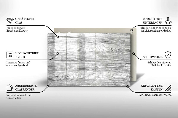 Zaščitna plošča za štedilnik Stare lesene plošče