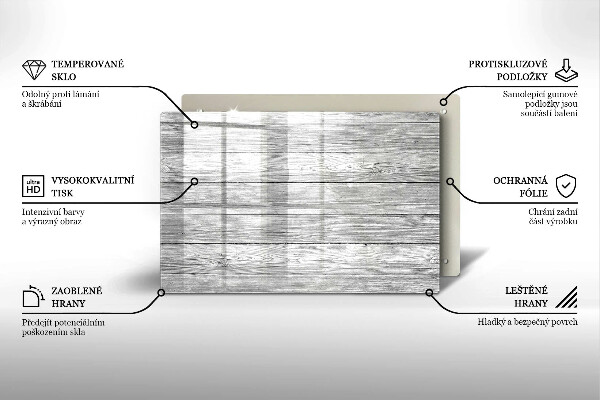 Zaščitna plošča za štedilnik Stare lesene plošče