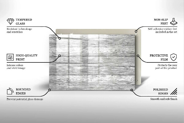 Zaščitna plošča za štedilnik Stare lesene plošče