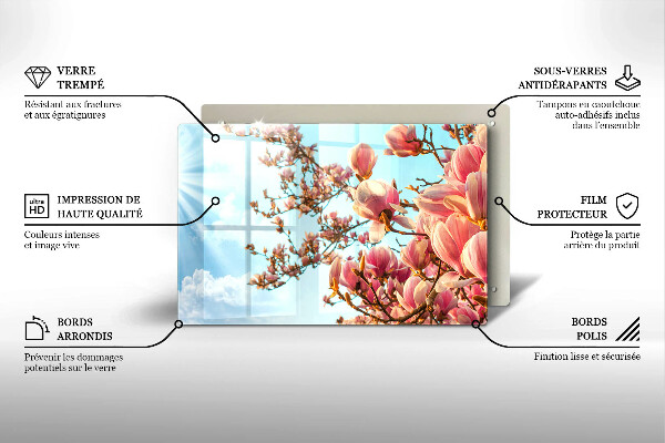 Zaščitna plošča za štedilnik Drevo rožnatih cvetov