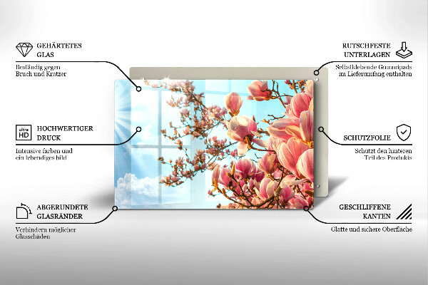 Zaščitna plošča za štedilnik Drevo rožnatih cvetov