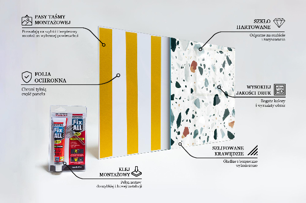 Stenska plošča za kuhinjo Gray quartz terrazzo tekstura