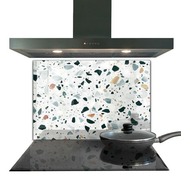 Stenska plošča za kuhinjo Gray quartz terrazzo tekstura