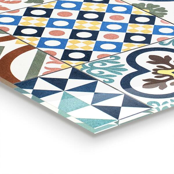 Stenska plošča za kuhinjo Portugalski mozaični okraski