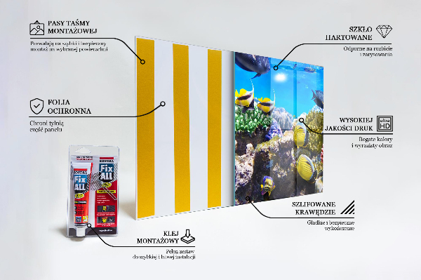 Stenska plošča za kuhinjo Koralni greben rdeče morje