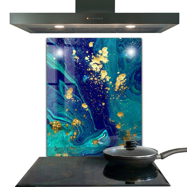 Stenska plošča za kuhinjo Moderna umetniška abstrakcija