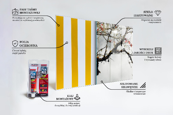 Stenska plošča za kuhinjo Pokrajina brezskrbnost