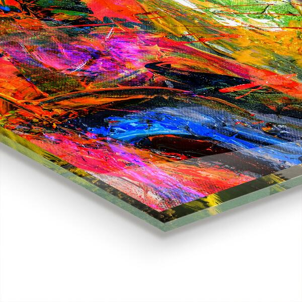 Stenska plošča za kuhinjo Barvna eksplozija