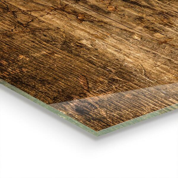 Stenska plošča za kuhinjo Temni hrastov les