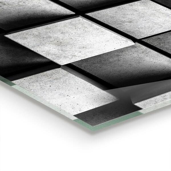 Stenska plošča za kuhinjo Geometrijski vzorec kocke