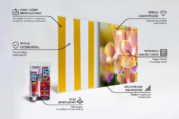 Zidna obloga za kuhinju Oranžna orhideja