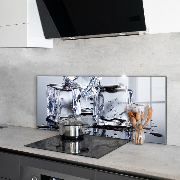 Stenska plošča za kuhinjo Osvežitev v ledenih kockah