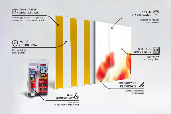 Zidna obloga za kuhinju Travnik z rdečimi makovi