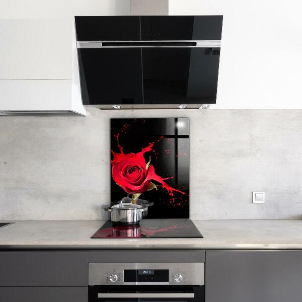 Zidna obloga za kuhinju Povzetek rdeče vrtnice
