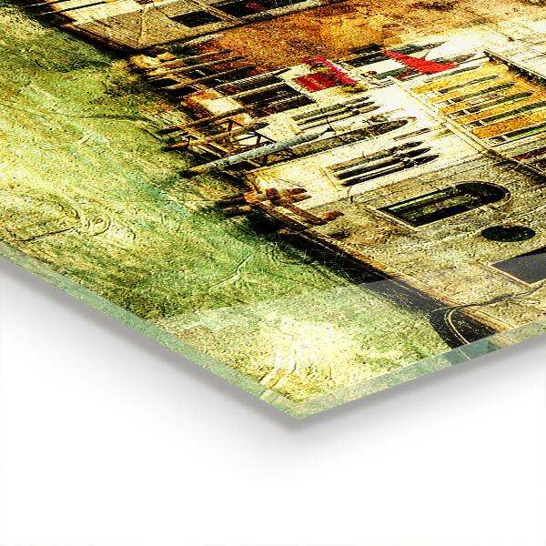 Stenska plošča za kuhinjo Italija benetke vintage slika