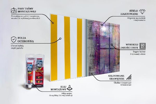 Stenska plošča za kuhinjo Abstraktno slikarstvo