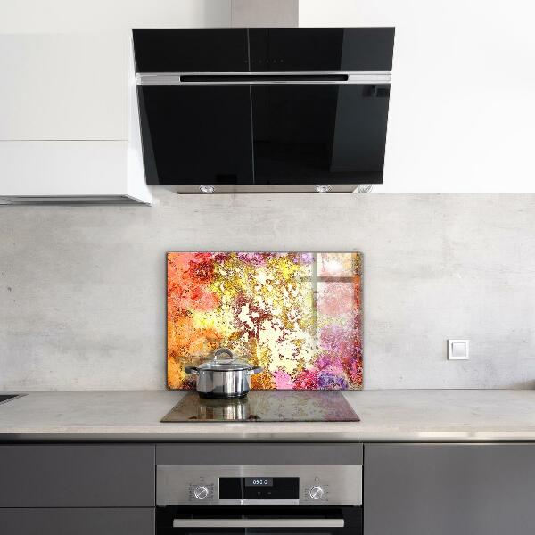 Stenska plošča za kuhinjo Oranžna abstrakcija