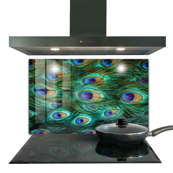 Stenska plošča za kuhinjo Pavje perje čudovita narava