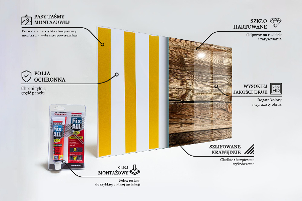 Stenska plošča za kuhinjo Lesena tekstura