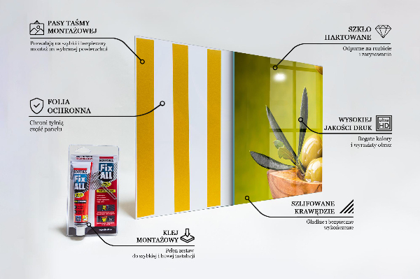 Stenska plošča za kuhinjo Sveže zelene olive