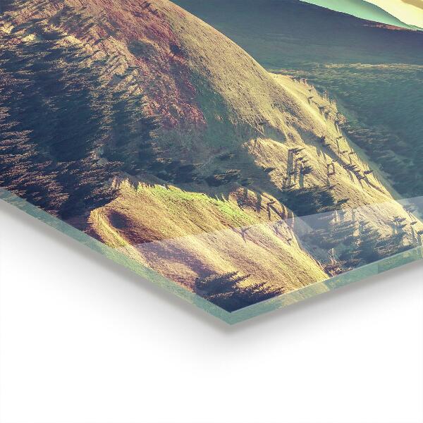 Stenska plošča za kuhinjo Gorska pokrajina jeseni