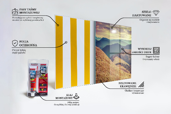 Stenska plošča za kuhinjo Gorska pokrajina jeseni