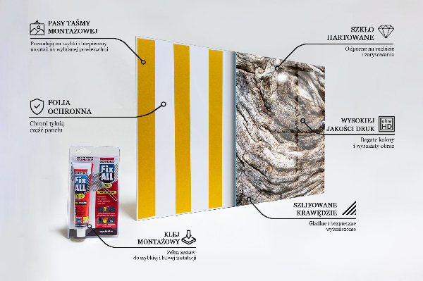 Stenska plošča za kuhinjo Deblo drevesnega lubja