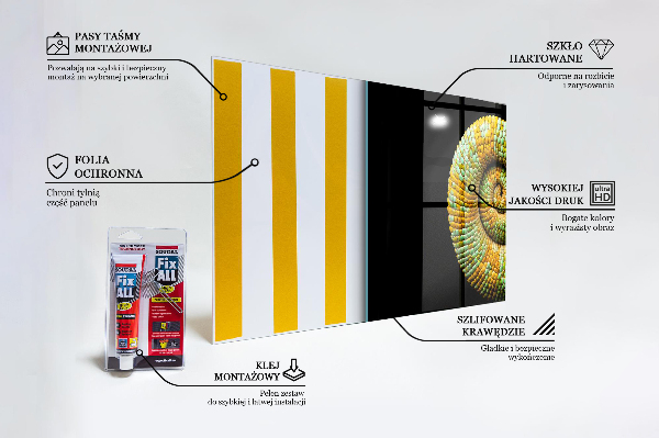 Stenska plošča za kuhinjo Narava repa kameleona