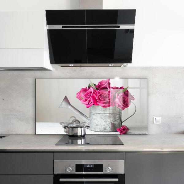 Zidna obloga za kuhinju Zalivalka s šopkom vrtnic