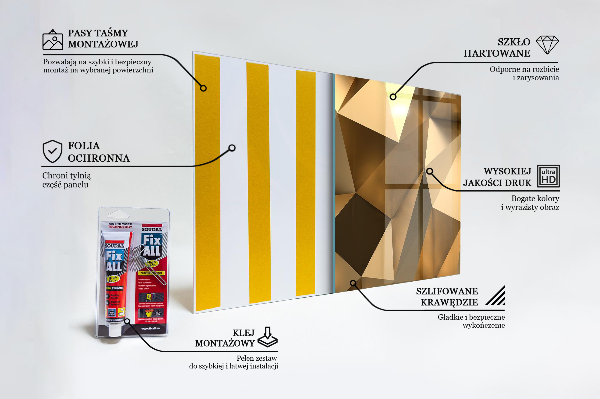 Stenska plošča za kuhinjo Kovinska geometrijska tekstura