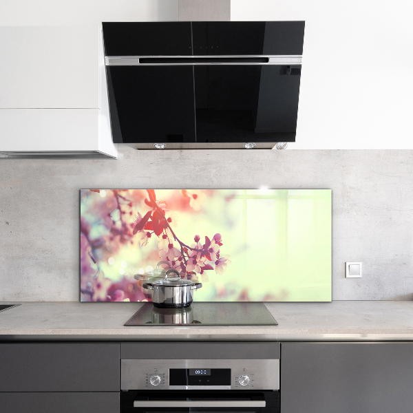 Zidna obloga za kuhinju Cvetoče rožnato drevo