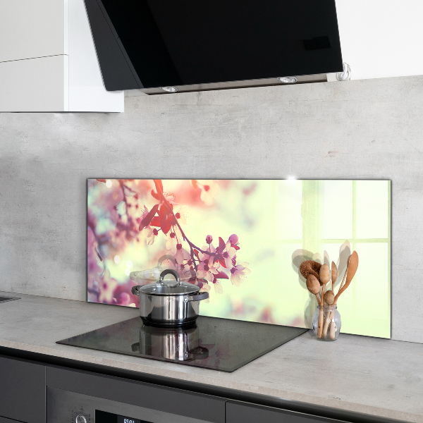 Zidna obloga za kuhinju Cvetoče rožnato drevo