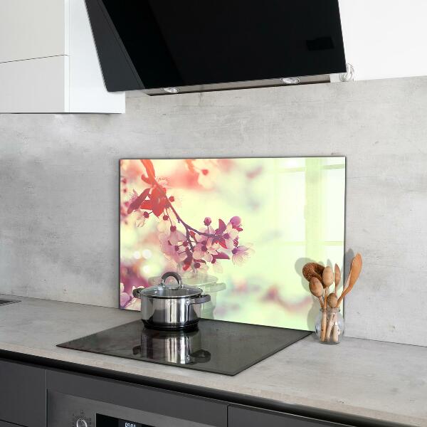 Zidna obloga za kuhinju Cvetoče rožnato drevo